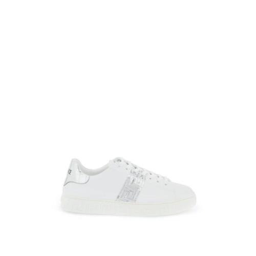 Versace Greca Mönster Eco-Läder Sneakers Gray, Herr