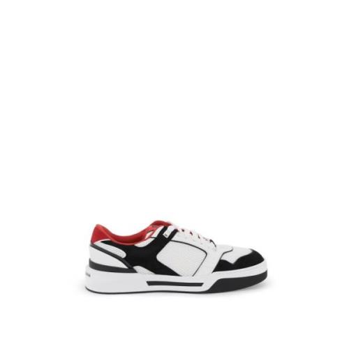 Dolce & Gabbana Mesh Sneakers med Mocka Insatser White, Herr