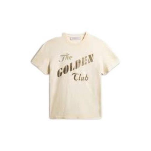 Golden Goose Avslappnad Bomull T-shirt Beige, Herr