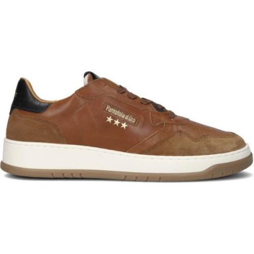 Pantofola d'Oro Brun Läder Låg Topp Sneakers Brown, Herr