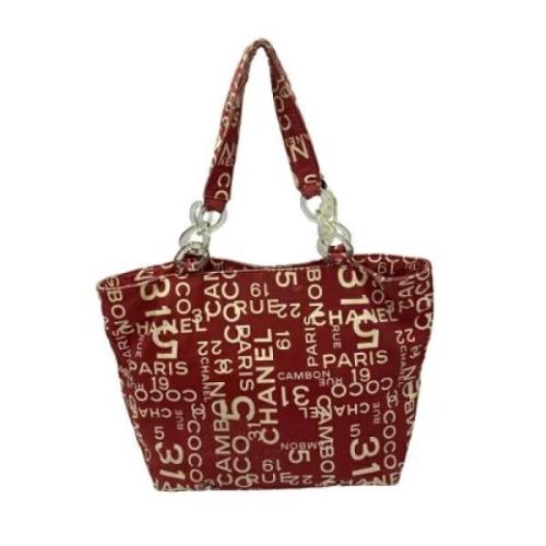 Chanel Vintage Pre-owned Canvas chanel-vskor Red, Dam