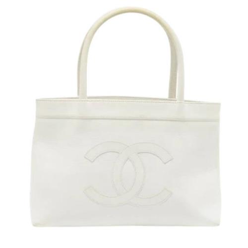 Chanel Vintage Pre-owned Tyg totevskor White, Dam