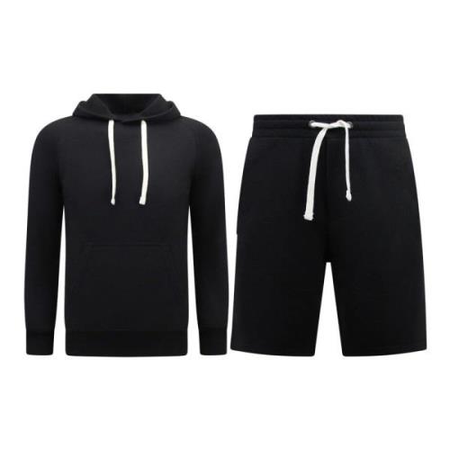 Enos Hoodie Herr - Sweatshirt Short Herr - SET Black, Herr