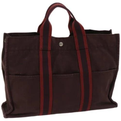 Hermès Vintage Pre-owned Canvas handvskor Red, Dam