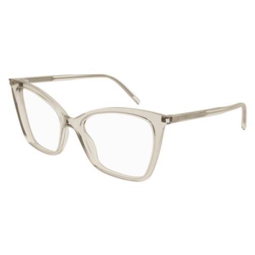 Saint Laurent Beige Cat Eye Optiska Glasögon Beige, Unisex