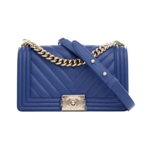 Chanel Vintage Pre-owned Laeder chanel-vskor Blue, Dam