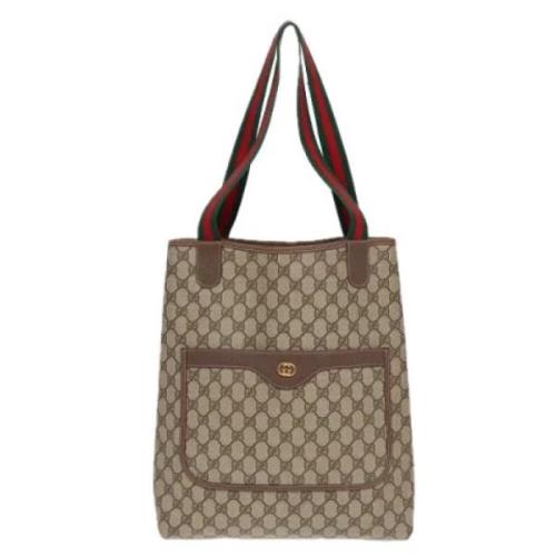 Gucci Vintage Pre-owned Canvas totevskor Beige, Dam