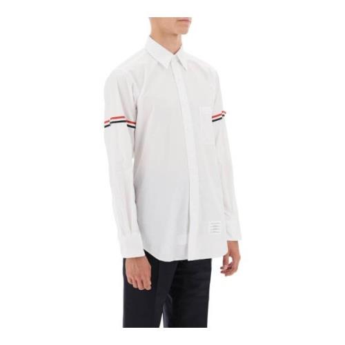 Thom Browne Randig Armband Oxford Skjorta White, Herr