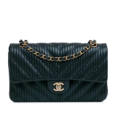 Chanel Vintage Pre-owned Laeder axelremsvskor Blue, Dam