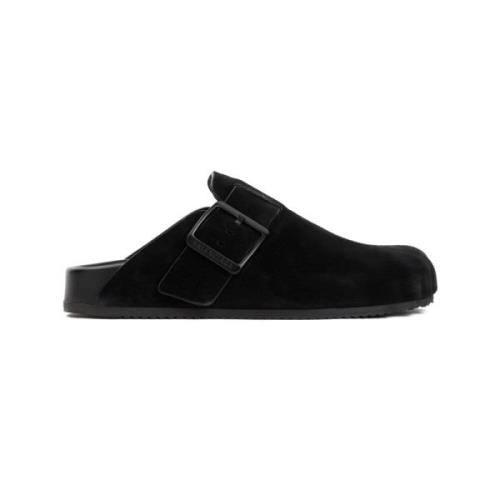 Balenciaga Svarta Mockamules Chic Stil Black, Dam