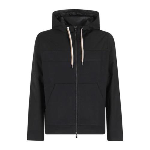 Hugo Boss Bomull Full Zip Sweatshirt Black, Herr