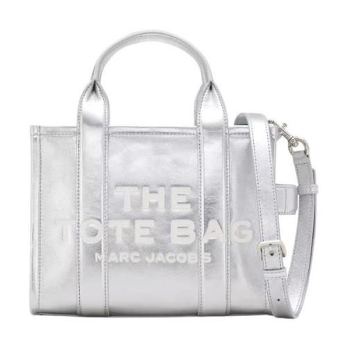 Marc Jacobs Silverlaminerad Liten Toteväska Gray, Dam