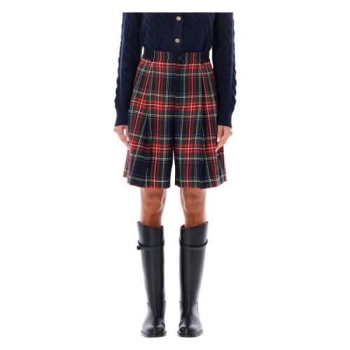 Ralph Lauren Damkläder Shorts Tartan Aw24 Multicolor, Dam