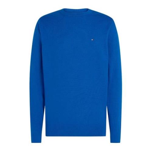 Tommy Hilfiger Stilfull Stickad Tröja Mw0Mw28046 C3D Blue, Herr