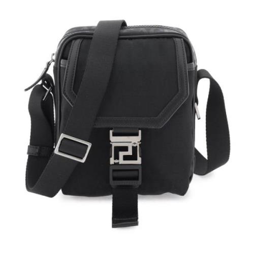 Versace Allover 'neo nylon' crossbody väska Black, Herr