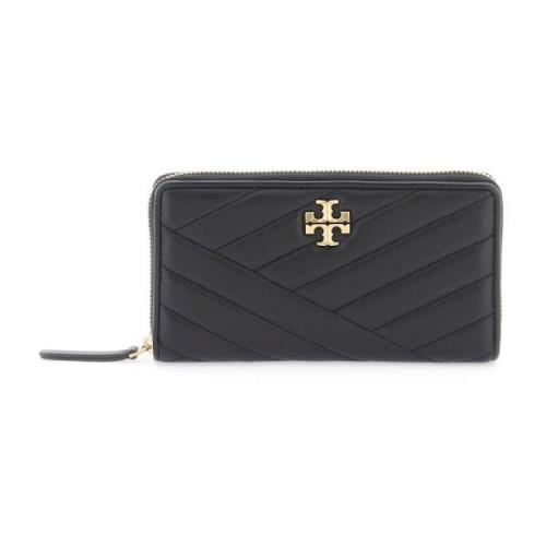 Tory Burch Matelassé Chevron Läder Zip-Around Plånbok Black, Herr