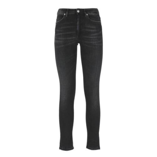 Dondup Svarta bomullsjeans med fickor Black, Dam