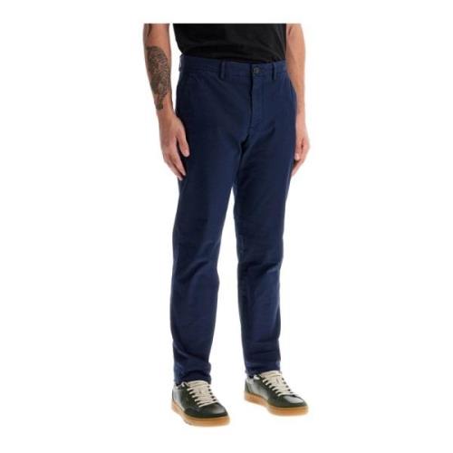 PS By Paul Smith Stretch bomull chino byxor med Zebra logo Blue, Herr