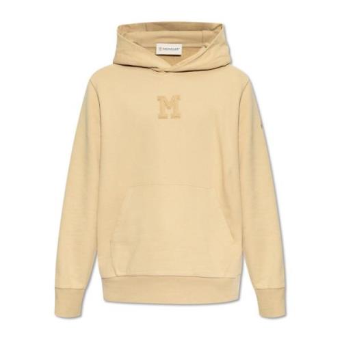 Moncler Sweatshirt med logotyp Beige, Herr