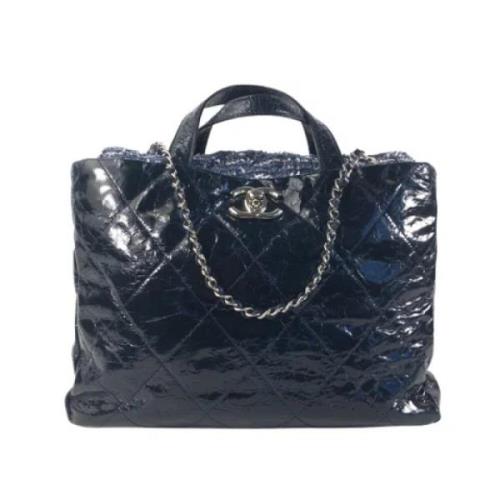 Chanel Vintage Pre-owned Tyg handvskor Blue, Dam