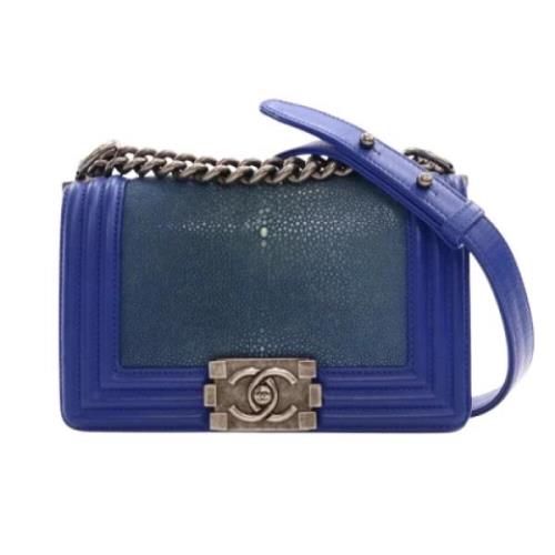 Chanel Vintage Pre-owned Laeder chanel-vskor Blue, Dam