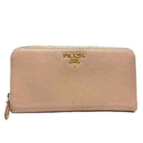 Prada Vintage Pre-owned Laeder plnbcker Beige, Dam