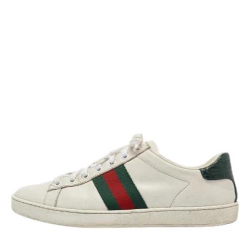 Gucci Vintage Pre-owned Laeder sneakers White, Dam