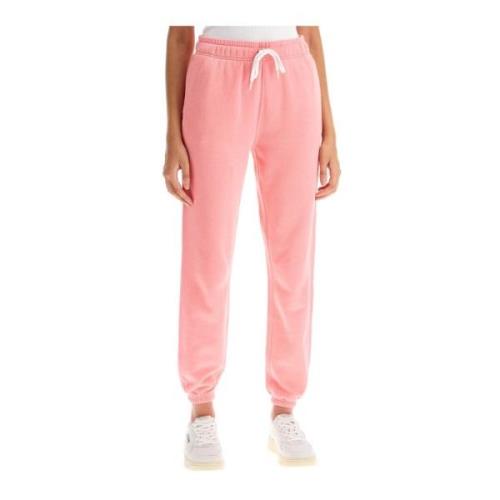 Polo Ralph Lauren Bomull Slub Joggers med Broderad Pony Pink, Dam