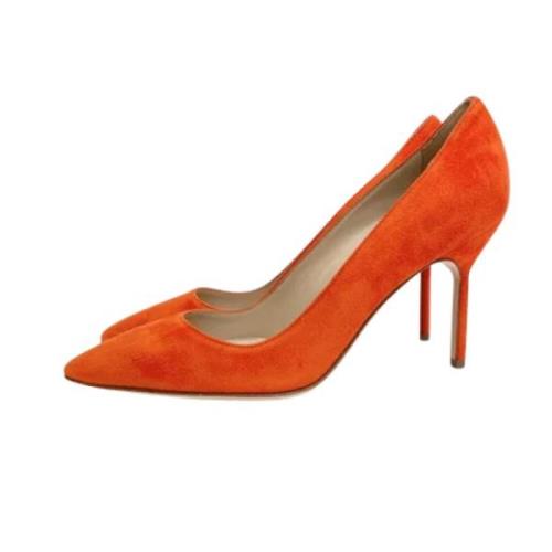 Manolo Blahnik Pre-owned Pre-owned Mocka klackskor Orange, Dam