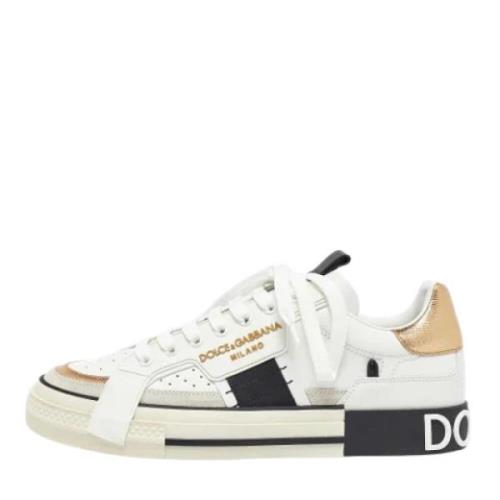 Dolce & Gabbana Pre-owned Pre-owned Laeder sneakers Multicolor, Herr