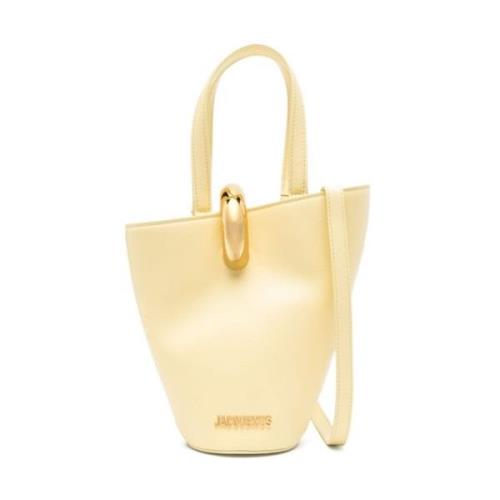 Jacquemus Gul Lammhud Asymmetrisk Design Väska Yellow, Dam