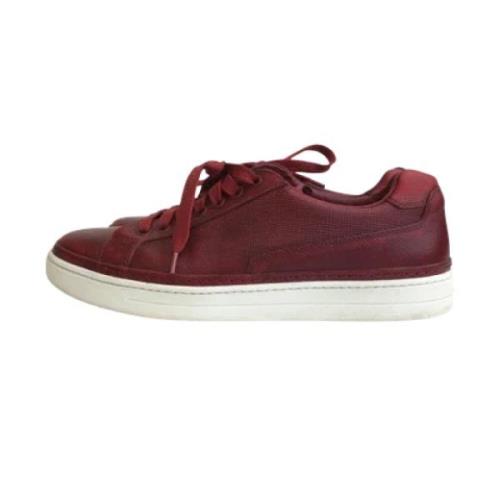 Prada Vintage Pre-owned Laeder sneakers Red, Dam