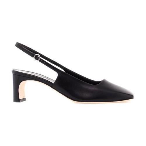 aeyde Slingback med Fyrkantig Tå och Skulptural Klack Black, Dam