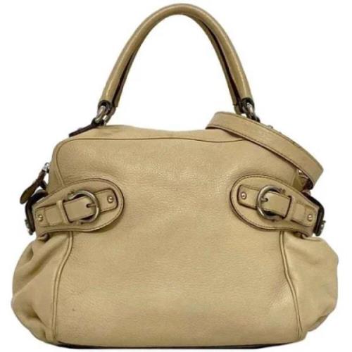 Salvatore Ferragamo Pre-owned Pre-owned Laeder axelremsvskor Beige, Da...