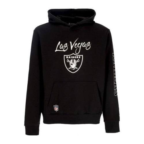 New Era Las Vegas Raiders Script Hoodie Svart/Vit Black, Herr