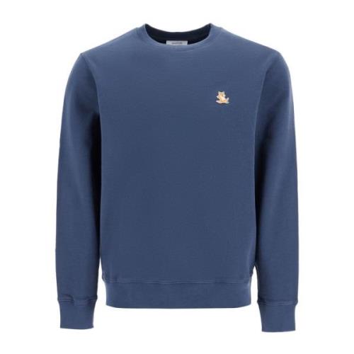 Maison Kitsuné Chillax Fox Patch Sweatshirt Blue, Herr