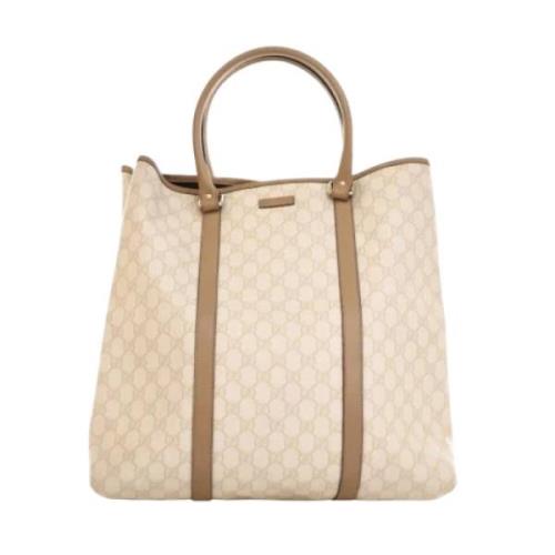 Gucci Vintage Pre-owned Belagd canvas gucci-vskor Beige, Dam