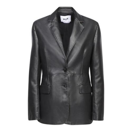 Msgm Elegant Svart Jacka Dammode Black, Dam