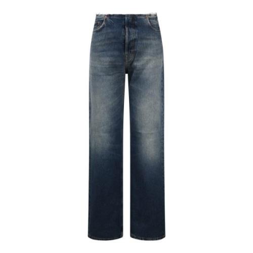 Haikure Blå Wide Leg Jeans Blue, Dam