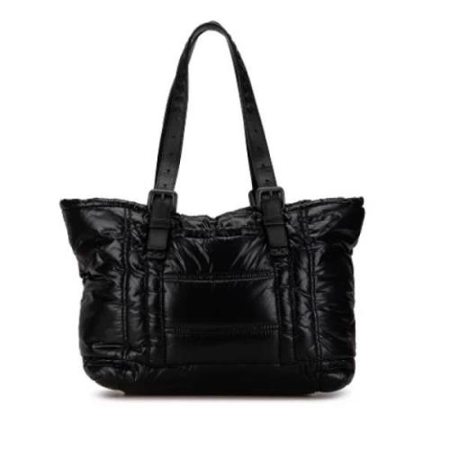 Bottega Veneta Vintage Pre-owned Nylon totevskor Black, Dam