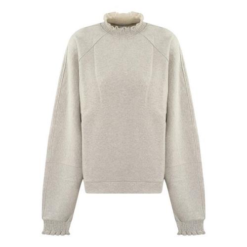 Random Identities Herr Ruffle Stickad Sweatshirt Gray, Dam