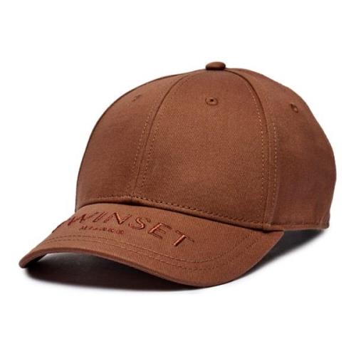 Twinset Brun Baseballkeps med böjd skärm Brown, Unisex