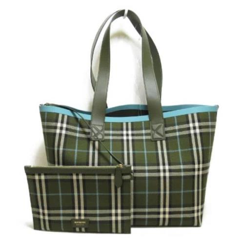 Burberry Vintage Pre-owned Bomull totevskor Green, Dam