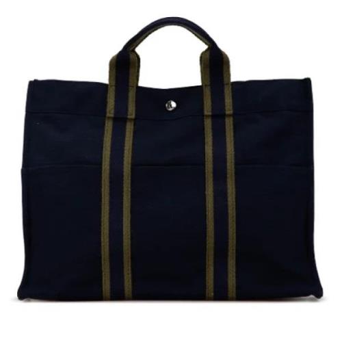 Hermès Vintage Pre-owned Canvas totevskor Blue, Dam