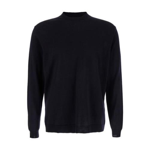 Low Brand Dubbel Crewneck Jumper Sweaters Blue, Herr