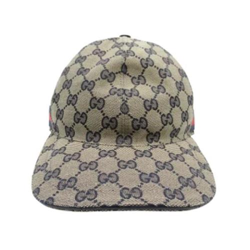 Gucci Vintage Pre-owned Canvas hattar-och-kepsar Beige, Dam