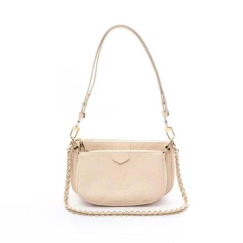 Louis Vuitton Vintage Pre-owned Tyg louis-vuitton-vskor Beige, Dam