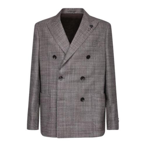 Lardini Brun Blazer Höj Stil Elegant Brown, Herr