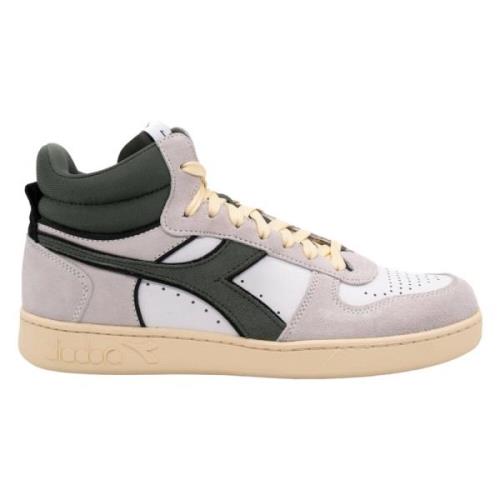 Diadora Mocka Läder Magic Basket Demi Cut Green, Dam