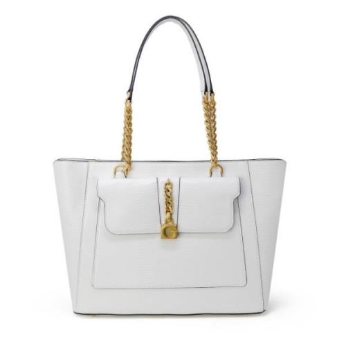 Guess Stilren Tiberia Tote Handväska White, Dam